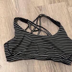 Victoria's Secret Striped Black and White Sports Bra